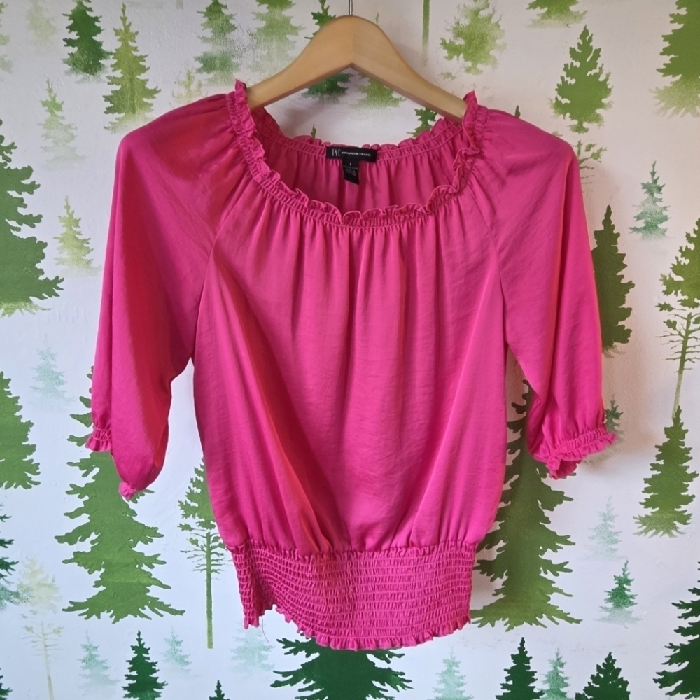 Pink Ruffled INC Women's Top